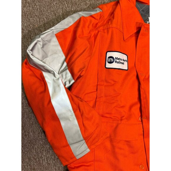 MTA Metro North Railroad Fire Resistant Jacket Made In USA Men’s Size Large VTG - Picture 10 of 13